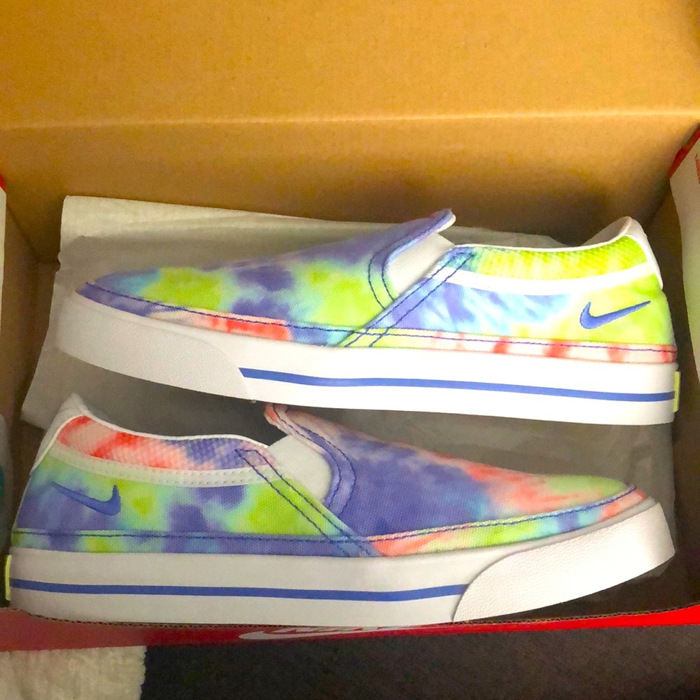 Womens Nike Court Legacy SLP PT Size 7 Color: Multi/Tye Dye